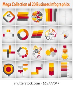 Mega collection  infographic template business concept vector illustration