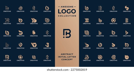 Mega collection initial letter B logo design idea.