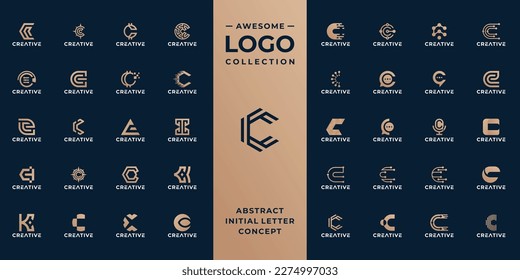 Mega collection initial letter C logo design idea.