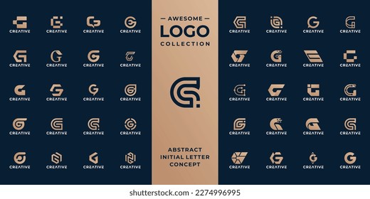 Mega collection initial letter G logo design idea.