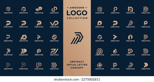 Mega collection initial letter P logo design idea.