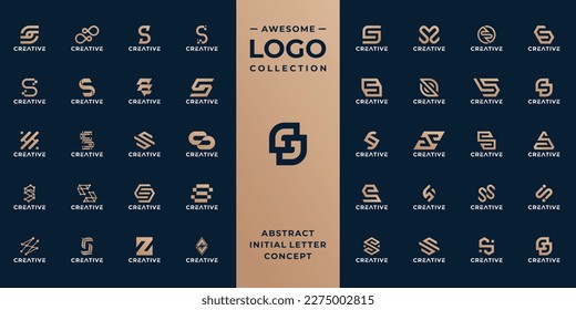 Mega collection initial letter S logo design idea.