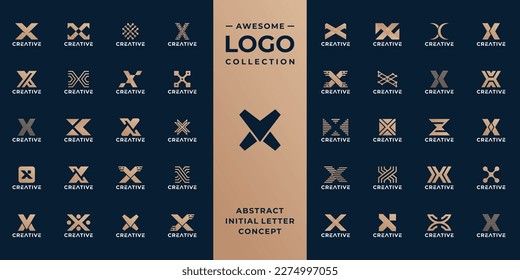 Mega collection initial letter X logo design idea.