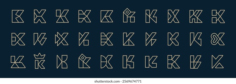 Mega Collection of K Logos – Abstract and Minimalist Letter K Designs