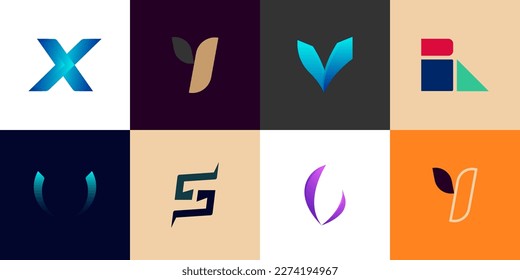 Mega Colección De Logotipos De Marca Carta Para La Empresa De Negocios Moderna EPS 10.