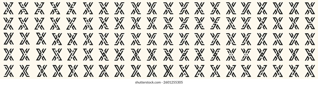 Mega collection letter x logo design. modern logotype x design with black color. vector illustration