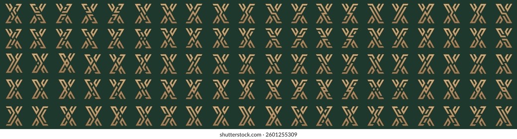 Mega collection letter x logo design. modern logotype x design with gold color. vector illustration
