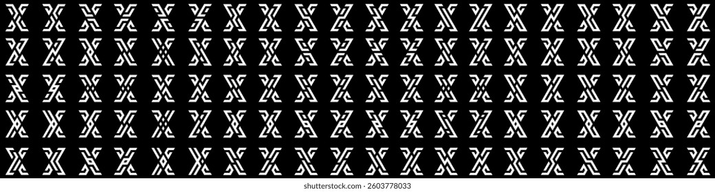 Mega collection letter x logo design. modern logotype x design with white color. vector illustration