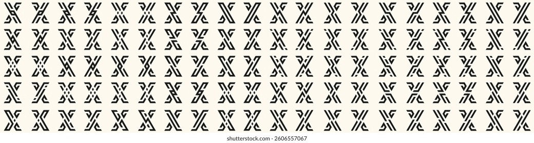 Mega collection letter x logo design. modern logotype x design with black color. vector illustration