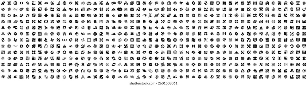 Mega collection Logos Abstract. Geometrical abstract logos. Icon design	