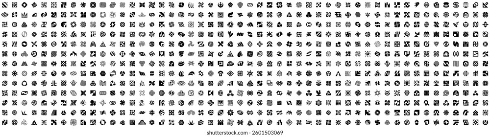 Mega collection Logos Abstract. Geometrical abstract logos. Icon design	