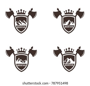 mega collection mountain logo badges
