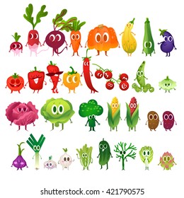 Mega collection of premium quality vector illustrations of vegetables.
