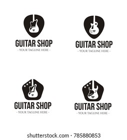 Mega collection Retro styled guitar shop logos 