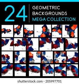 Mega collection of semicircle abstract backgrounds