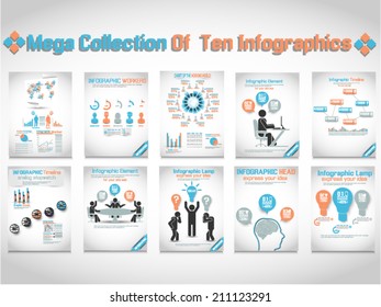 MEGA COLLECTION OF TEN INFOGRAPHIC BUSINESS