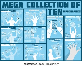 MEGA COLLECTION OF TEN INFOGRAPHICS TECHNOLOGY