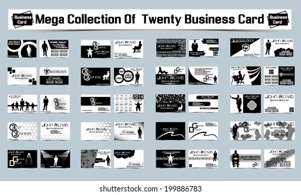 MEGA COLLECTION OF TWENTY BUSINESS CARD FRONT BACK