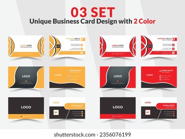 Mega Collection variety colors double sided professional business card vector templates. Business card bundles and vector visiting card set template design. Colorful business card template designs.