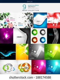 Mega collection of various shaped abstract backgrounds