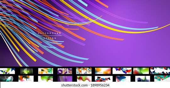 Mega collection of vector abstract backgrounds. Layout design templates for business or technology presentation, internet poster or web brochure cover, wallpaper