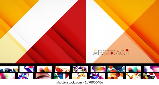 Mega collection of vector abstract backgrounds. Layout design templates for business or technology presentation, internet poster or web brochure cover, wallpaper
