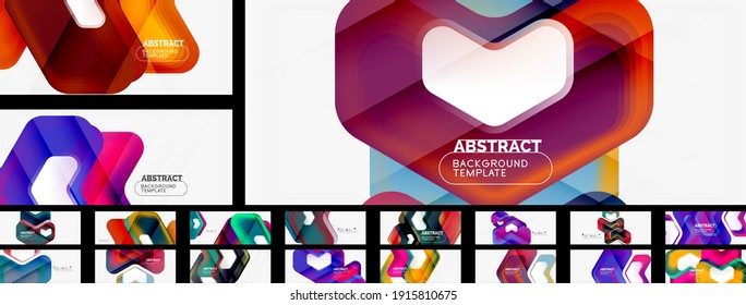 Mega collection of vector arrow abstract wallpaper backgrounds, design templates for business or technology presentations, internet posters or web brochure covers