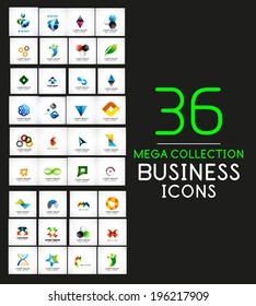 Mega collection of vector business icons - corporate designes