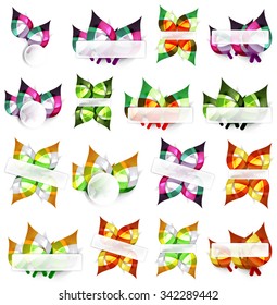 Mega collection of vector green summer concepts - leaves compositions, plants. Various futuristic colors, vector illustration