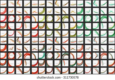 Mega collection of wave abstract backgrounds. Universal templates, web layouts or print graphics