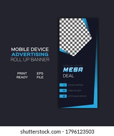 Mega deal on mobile device sale, advertising template 