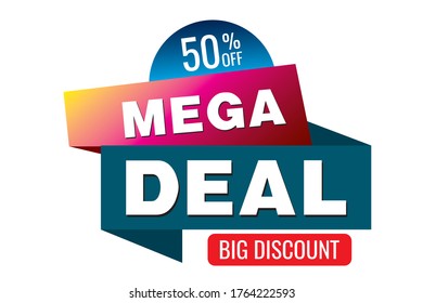 Mega-Deal-Tag-Vektorgrafik