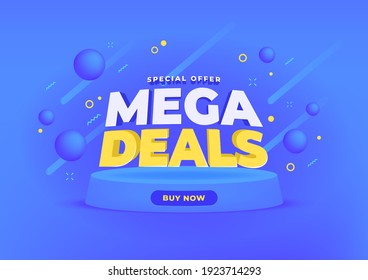 Mega Deals Sale Banner Background.