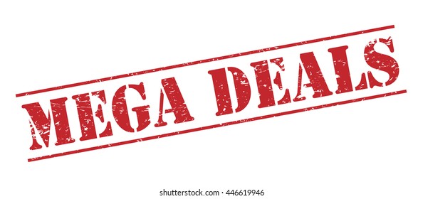 mega deals vector stamp on white background