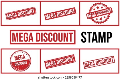 Mega Discount Rubber Stamp Set Vector