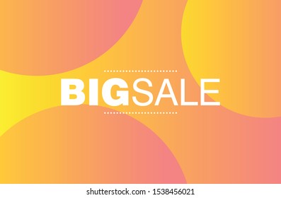 Mega Discount sale Colorful minimal gradient blue pink vector illustration banner