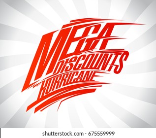 Cartel de venta de vectores de mega descuentos