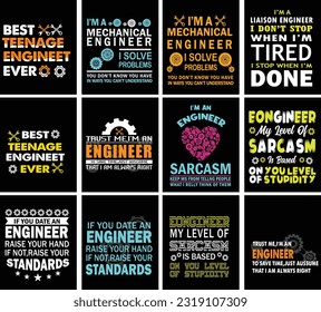 The Mega Engineer T-Shirt Design Bundle