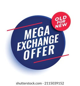 mega exchange offer modern banner design