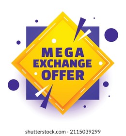 mega exchange offer modern poster for business marketing