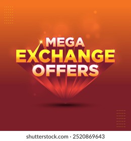 Mega Exchange Ofrece Diseño De Vector De Unidad De Etiqueta De Logotipo. Publicidad, Promoción, Marketing 