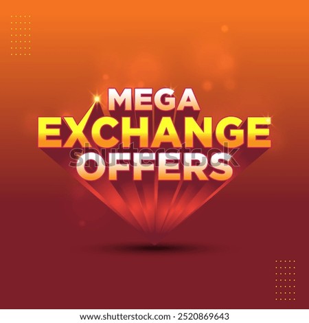Mega Exchange Offers Logo Label Unit Vector Design. Advertising, Promo, Marketing 