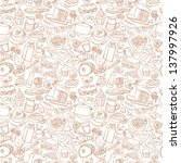 Mega food mix seamless background