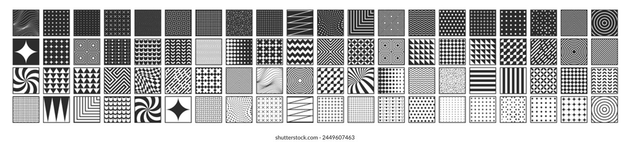 Mega geometric and abstract shapes collection. Triangles, squares, waves, circles and other various geometric shapes