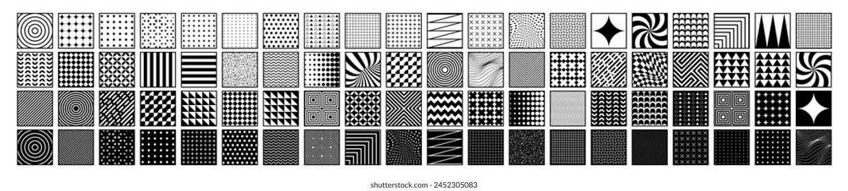 Mega geometric and abstract shapes collection. Abstract symbols set. Trendy hipster background and logotypes