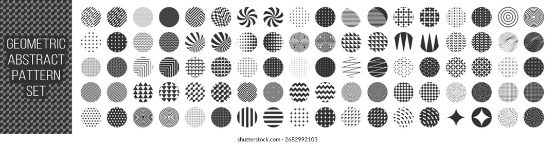 Mega coleção de formas geométricas e abstratas. Triângulos, quadrados, ondas, círculos e outras formas geométricas diversas