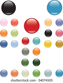 mega glossy buttons pack. vector