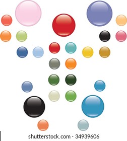 mega glossy buttons set. vector