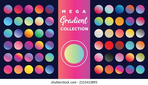 Mega Gradient Collection . Color palette