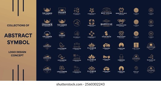 Mega logo collection, Abstract design concept for branding